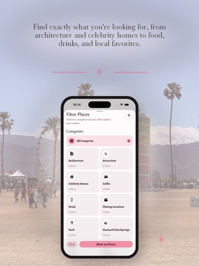 Exploring Palm Springs with the app
